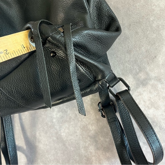 Aimee Kestenberg Backpack Black Pebbled Leather Designer Hobo Bag **See Desc** - Picture 16 of 16